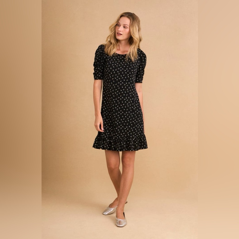 CeCe Floral Ruched Sleeve Dress - size medium